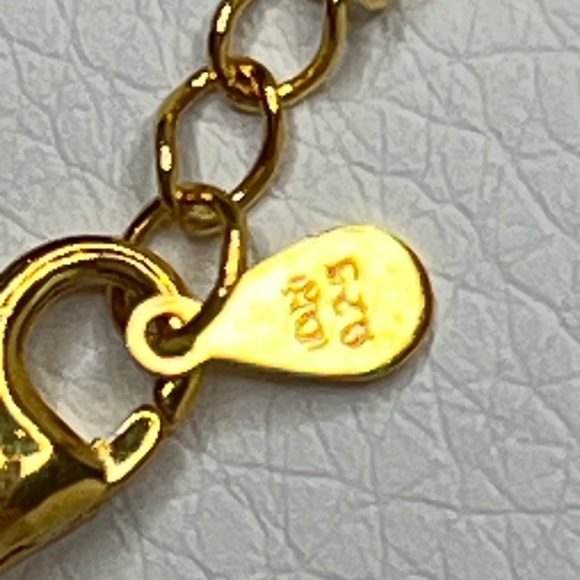 JTVLab Created Ruby 18K Yellow Gold Sterling Silver Pendant 18” Chain 21… - Picture 9 of 10